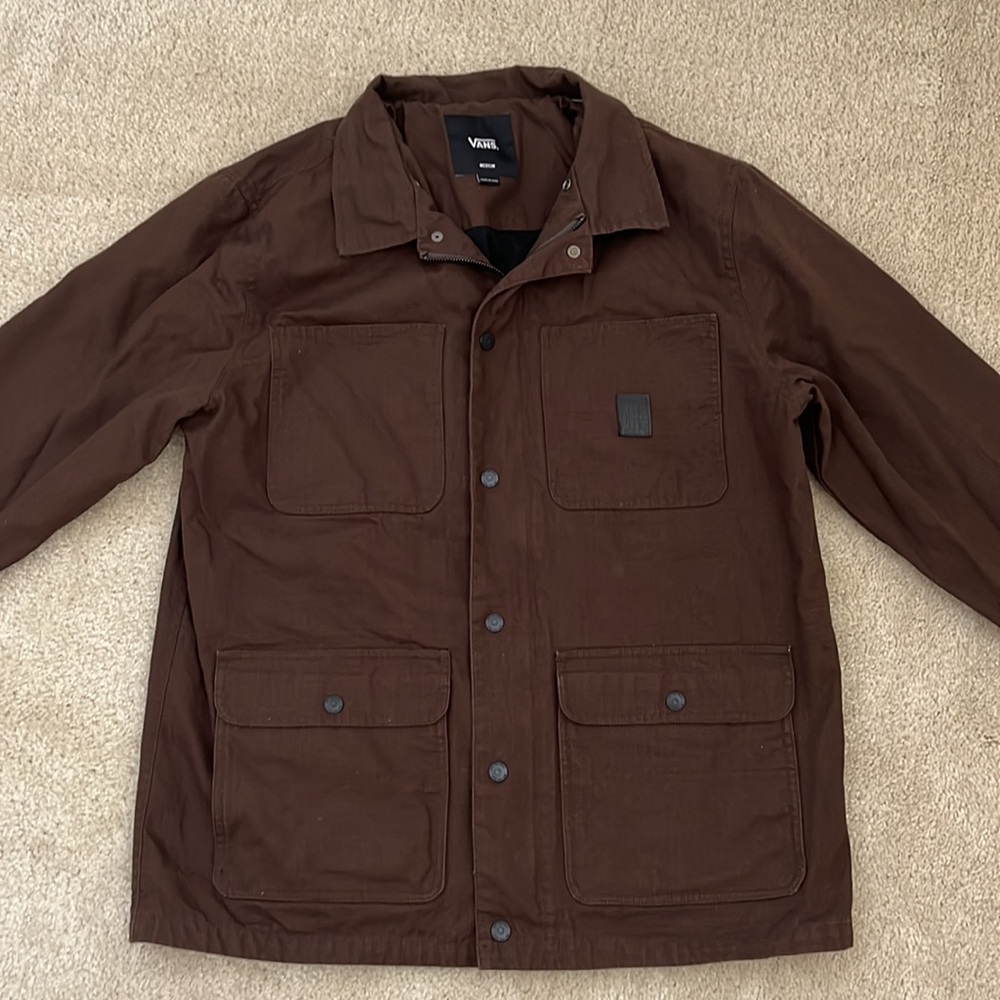 VANS (built in hoody) jacket with zipper and buttons